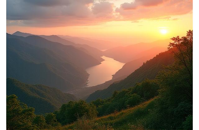 Vue d'un paysage naturel serein pour une retraite